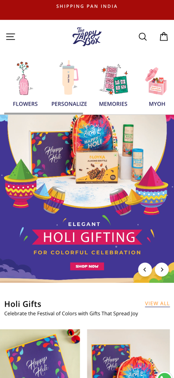 Jewellery Shopify mobile store design