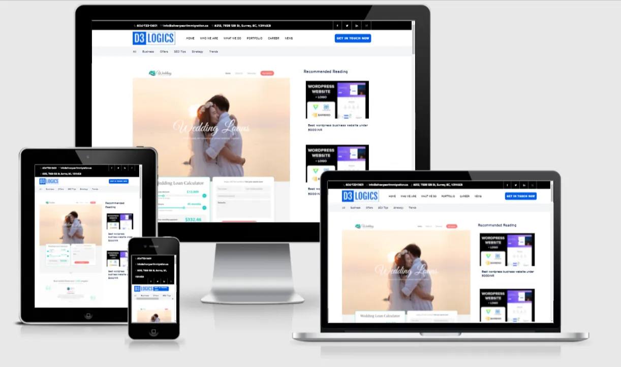 Responsive mobile app and website interface preview