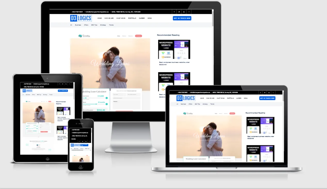 WordPress website development service by D3Logics
