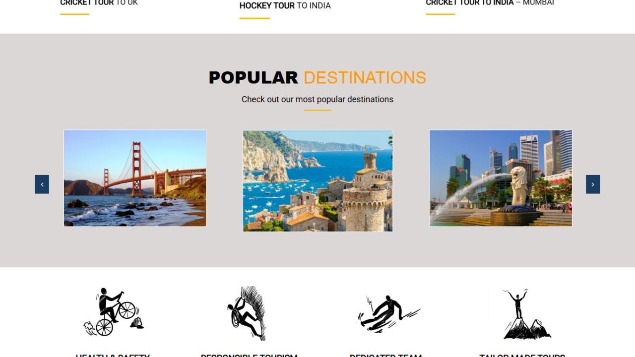 Melsh Sports Tours Popular Sports Tours sports destinations sports planner to india sports tour